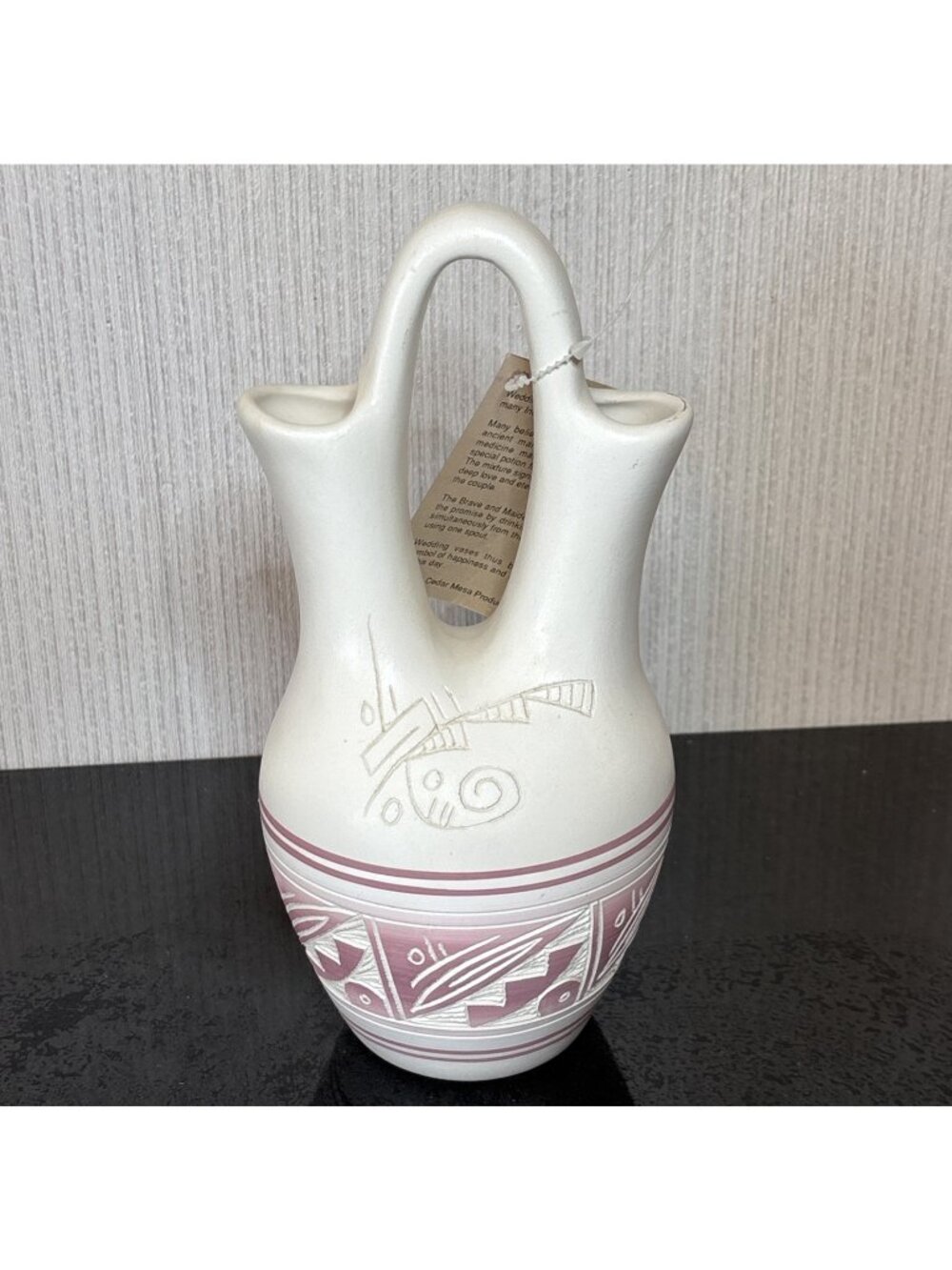 Cedar Mesa Native American Pottery Wedding Vase Art Sandstone Drinking Vessel